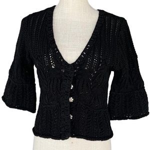 Free People Cropped Knit Cardigan Size M
